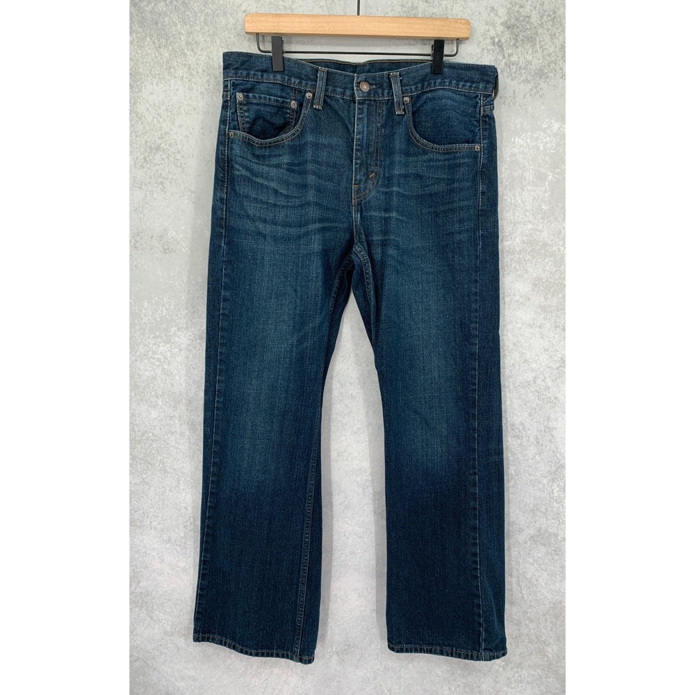 Levis 527 Jeans Mens 34x30 Blue Slim Bootcut Dark Wash 100% Cotton Denim Pants